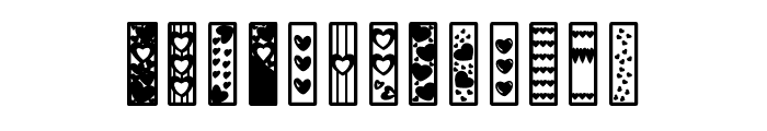 Cute heart bookmark Font LOWERCASE