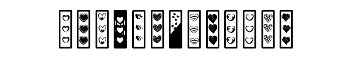 Cute heart bookmark Font LOWERCASE