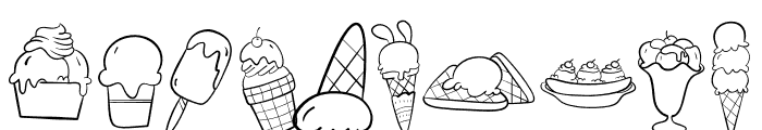 Cute ice cream Font OTHER CHARS