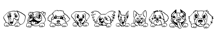 Cute little dog Font OTHER CHARS