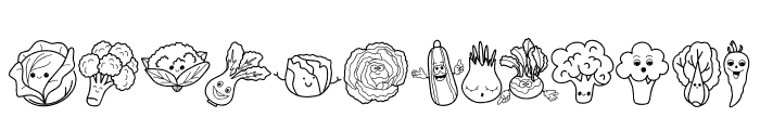 Cute vegetables FONT
