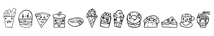 CuteFoodMonsters Font UPPERCASE