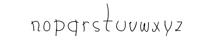 Cutecurly Regular Font LOWERCASE