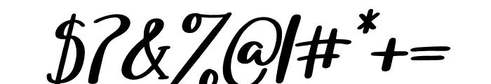 Cutie Delina Italic Font OTHER CHARS