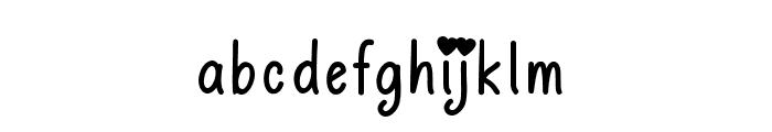 Cutie Lovie Regular Font LOWERCASE