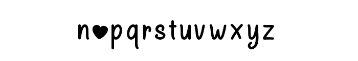 CutieLovie-Regular Font LOWERCASE