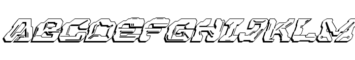 Cyber Kornea Oblique Shadow Font UPPERCASE