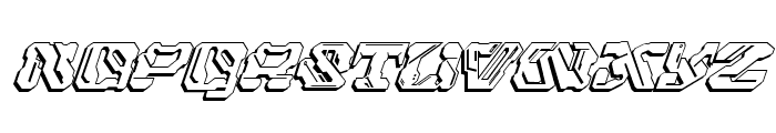 Cyber Kornea Oblique Shadow Font UPPERCASE