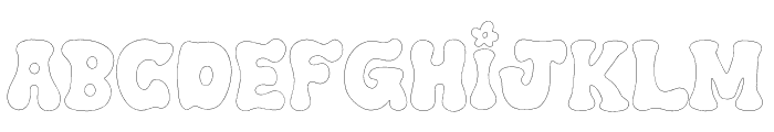 DAISY GROOVY Line Font UPPERCASE