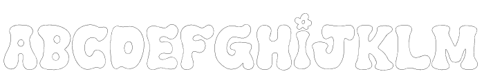 DAISY GROOVY Line Font LOWERCASE