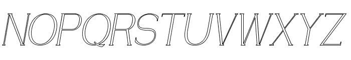 DARH-Italic_Outline Font family Regular Font UPPERCASE