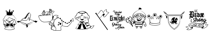 DB Charm and Chivalry dingbat Font OTHER CHARS