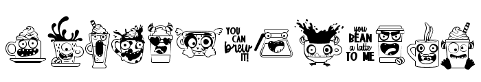 DB Coffee Monster - Cups FONT