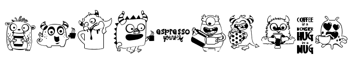 DB Coffee Monsters Font OTHER CHARS