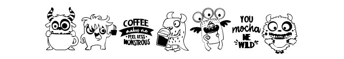 DB Coffee Monsters Font OTHER CHARS