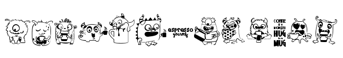 DB Coffee Monsters Font UPPERCASE