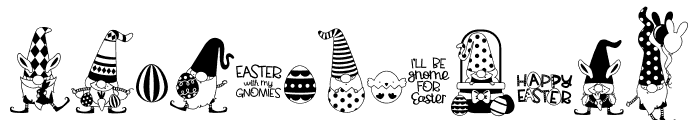 DB Easter Gnomes Font UPPERCASE