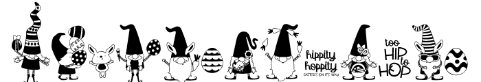 DB Easter Gnomes Font LOWERCASE