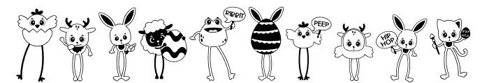 DB Easter Long Legs Font OTHER CHARS