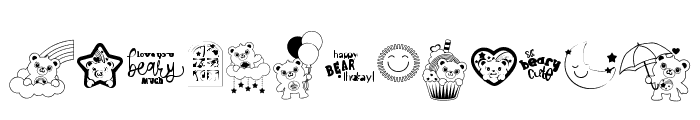 DB Friend Bears Too Font UPPERCASE