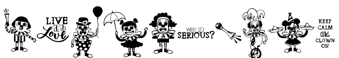 DB Jolly Circus - Clowns Font OTHER CHARS