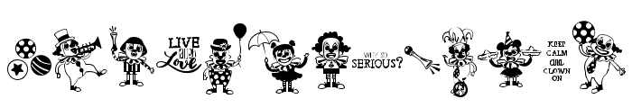 DB Jolly Circus - Clowns Font LOWERCASE