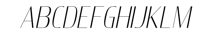 DELUXES THIN ITALIC Font UPPERCASE