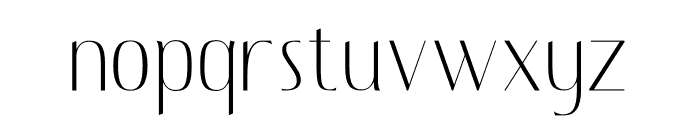 DELUXES THIN Font LOWERCASE
