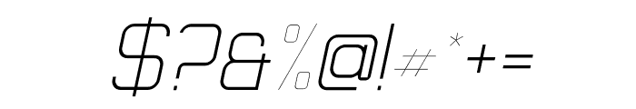 DEMORA Thin Italic Font OTHER CHARS