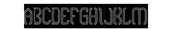 DIGITAL REVOLUTION-Hollow-Inver Font UPPERCASE