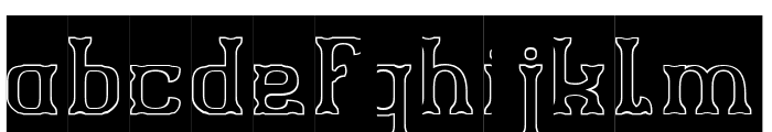 DRAGON FORCES-Hollow-Inverse Font LOWERCASE