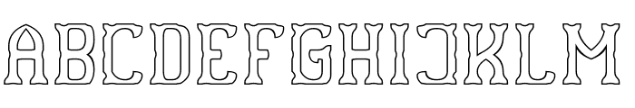 DRAGON FORCES-Hollow Font UPPERCASE
