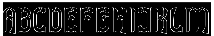 DRAGON SLAYER-Hollow-Inverse Font UPPERCASE