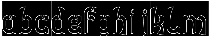 DRAGON SLAYER-Hollow-Inverse Font LOWERCASE