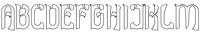 DRAGON SLAYER-Hollow Font UPPERCASE