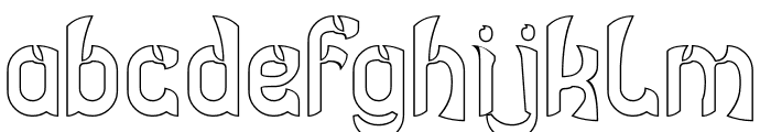 DRAGON SLAYER-Hollow Font LOWERCASE