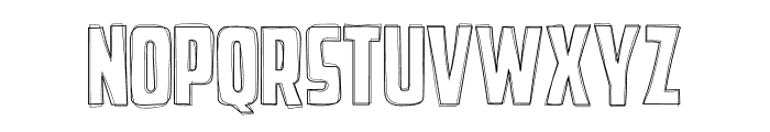 DRAWN DOWN Line Drawn Font UPPERCASE