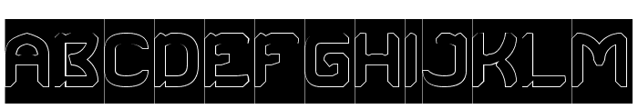 DRIFT SPACE-Hollow-Inverse Font UPPERCASE