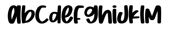 DRThickandCurvy Font LOWERCASE