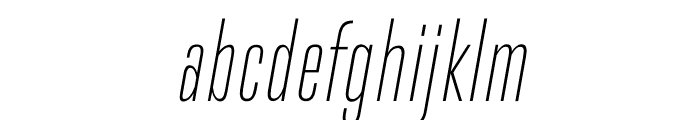 DaBronx Sans Extra Light Italic Font LOWERCASE