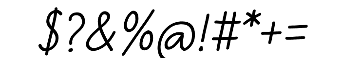 Daffodile Regular Italic Font OTHER CHARS