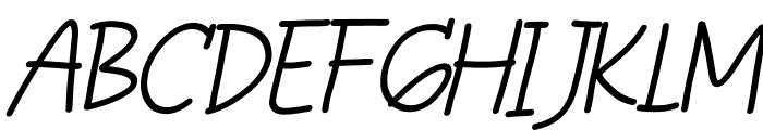 Daffodile Regular Italic Font UPPERCASE
