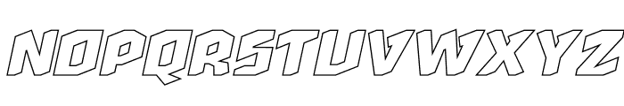 Daftones Bold Italic Hollow Font UPPERCASE