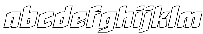 Daftones Bold Italic Hollow Font LOWERCASE