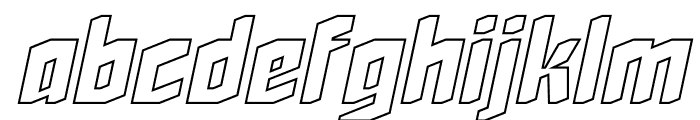 Daftones Italic Hollow Font LOWERCASE