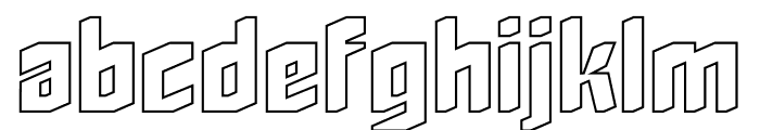 Daftones Regular  Hollow Font LOWERCASE