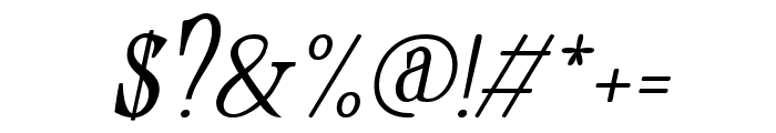 Dahliana Bold Oblique Font OTHER CHARS