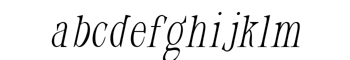 Dahliana Extra Light Oblique Font LOWERCASE