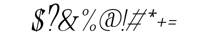 Dahliana-Oblique Font OTHER CHARS