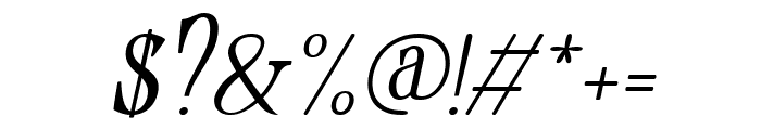 Dahliana Semi Bold Oblique Font OTHER CHARS
